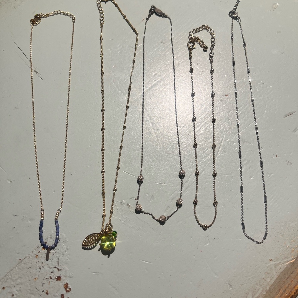 Elegant Gold and Silver Necklace Set